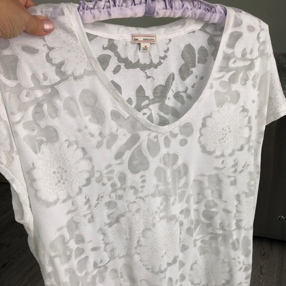Beautiful Burnout Blossoms Boxy Blouse by Gap